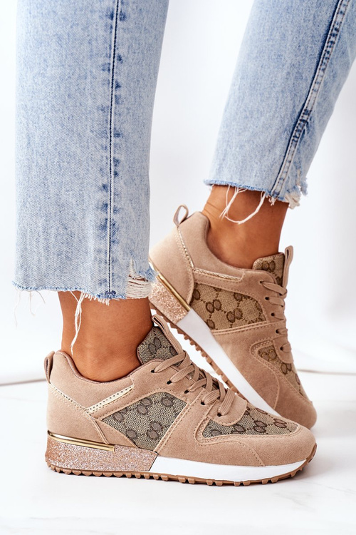 Жіноче спортивне взуття Кросівки Beige-Gold Aruba