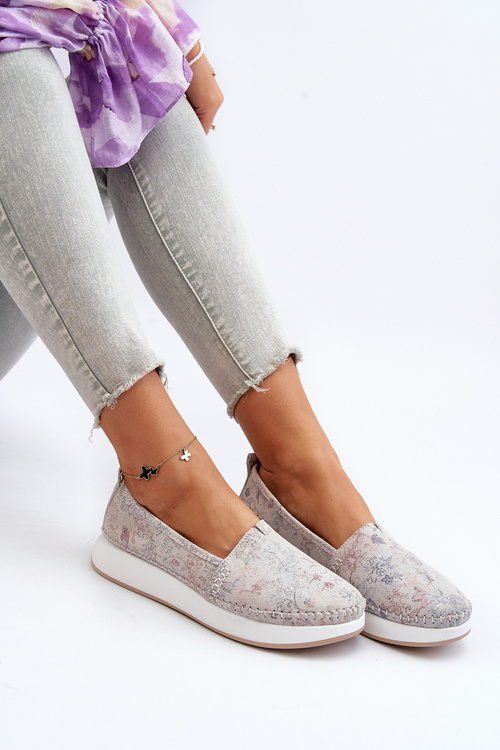 Жіночі шкіряні еспадрільї на платформі різнокольорового кольору Chorisa