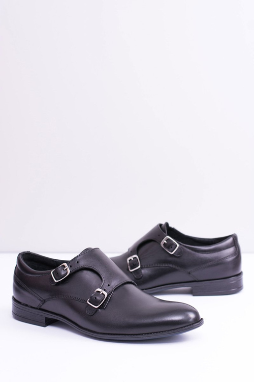 Шкіряні елегантні чоловічі півчеревики чорні