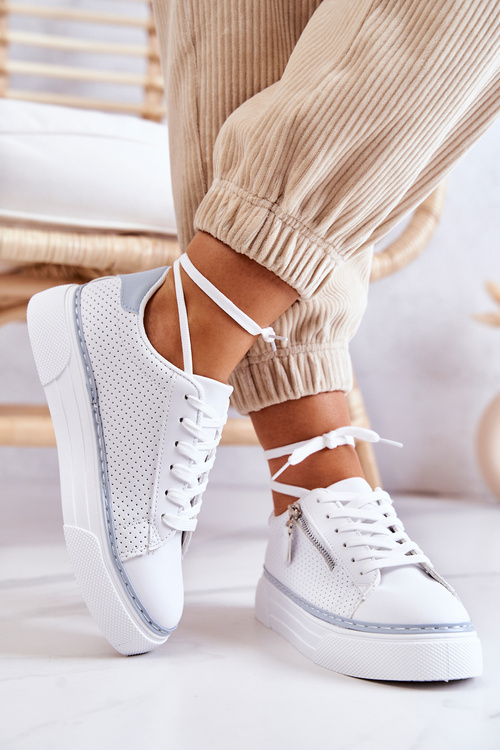 Спортивне взуття на платформі Біло-блакитна Louisa