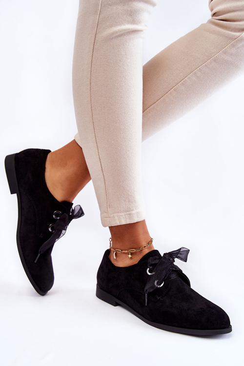 Жіночі замшеві туфлі La.Fi 210014B-SU Чорні