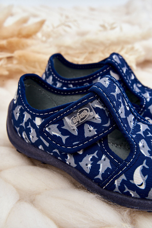 Дитячі тапочки Befado Sharks 010X032 Navy Blue