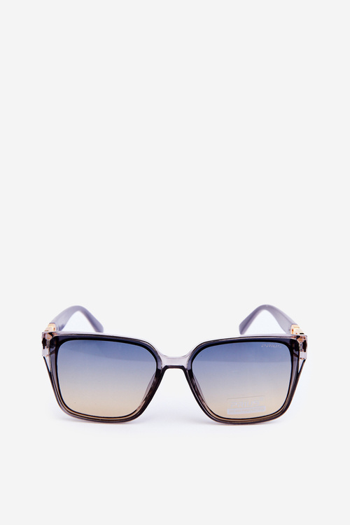 Жіночі сонцезахисні окуляри з декоративними деталями UV400 сірі