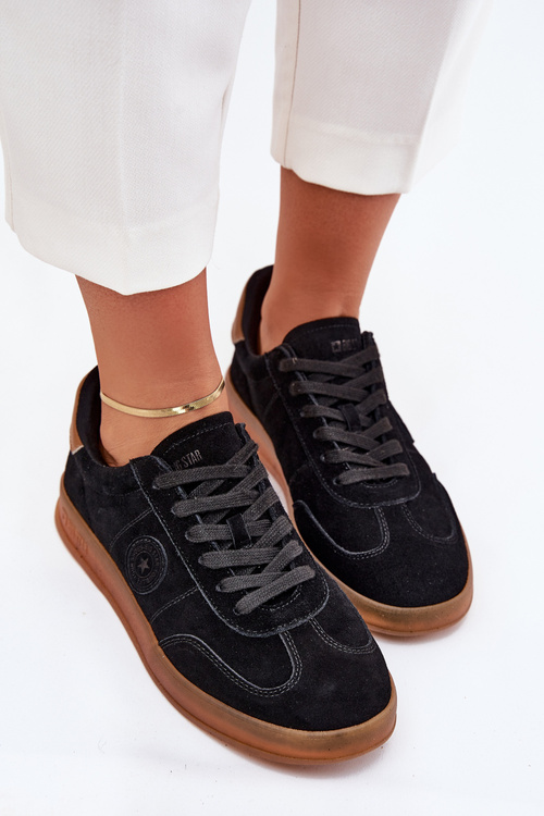 Замшеві Жіночі Кросівки Big Star RR274851 HI-POLY SYSTEM Чорні