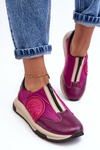 Шкіряне жіноче спортивне взуття Maciejka 06296-15 Фуксія