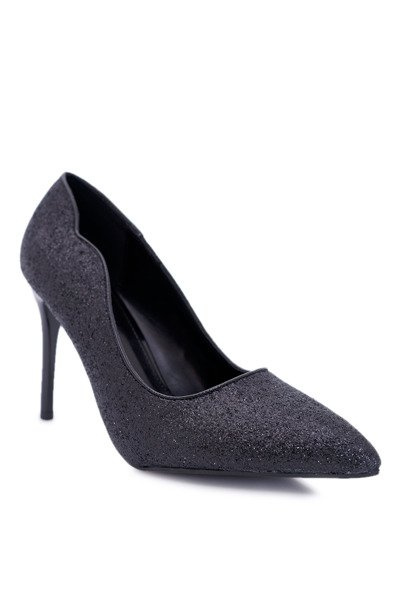 Жіночі туфлі на шпильці Black Brocade Extrade