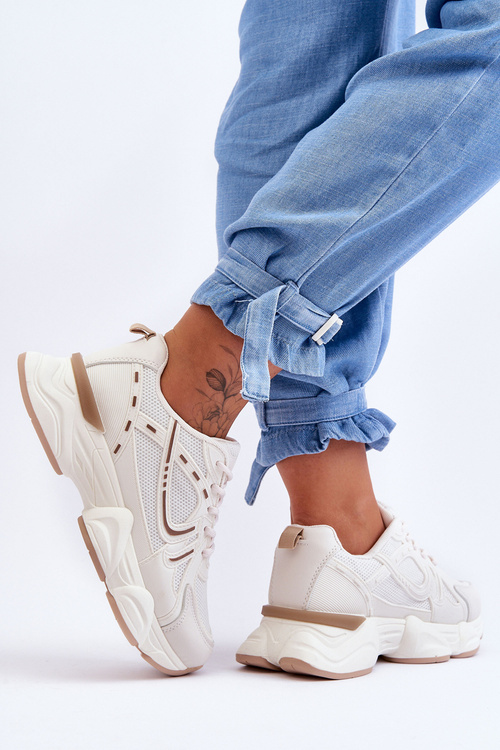 Жіночі спортивні кросівки бежеві Feluci