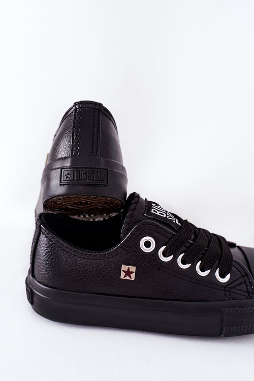 Дитячі шкіряні кросівки BIG STAR FF374304 Чорні