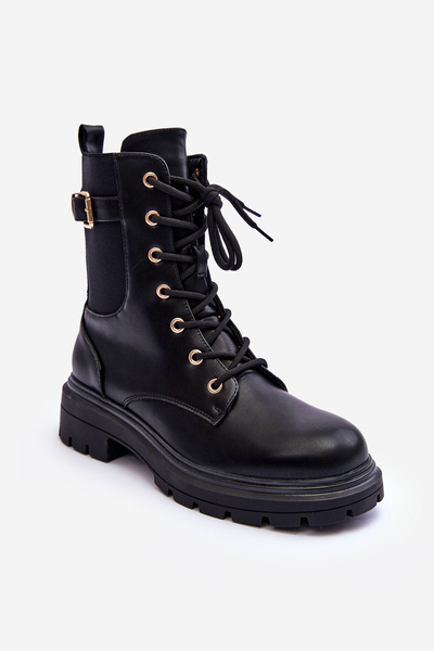 Жіночі шкіряні черевики Workery Black Chrezy
