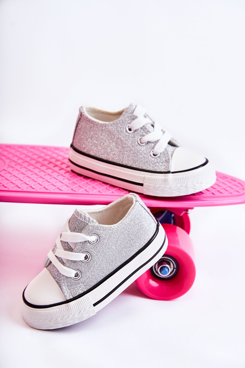 Дитячі кросівки на зав'язці Rose Silver Wella