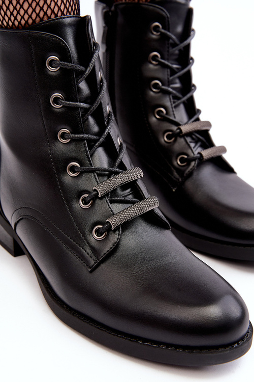 Класичні лаковані жіночі теплі чоботи Black Grimma