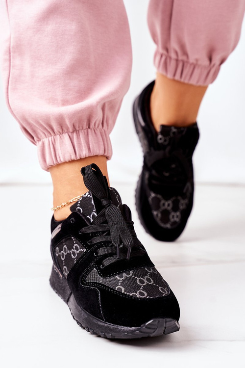 Жіноче спортивне взуття Кросівки чорно-сріблясті Aruba