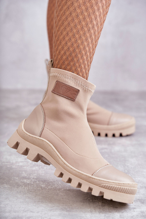 Чоботи жіночі тканинні Ніколь 2703 Бежеві