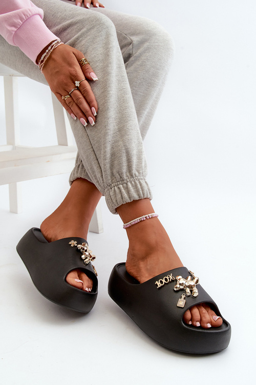 Жіночі легкі пінопластові гірки з прикрасами Black Orchia