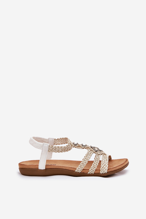 Жіночі Плоскі Сандалі З Плетеними Ремінцями Artiker 56C1323 Білі