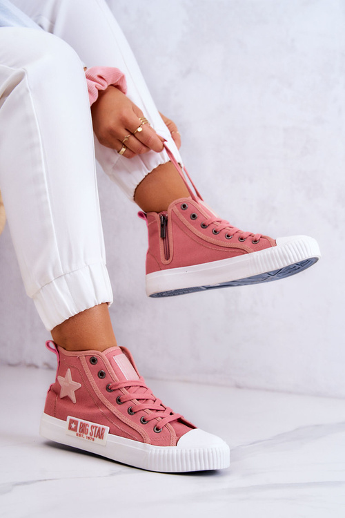 Класичні високі кросівки Big Star JJ274382 Рожеві