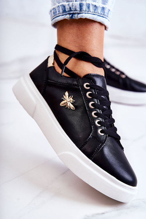 Шкіряне спортивне взуття з декором Black Calerie