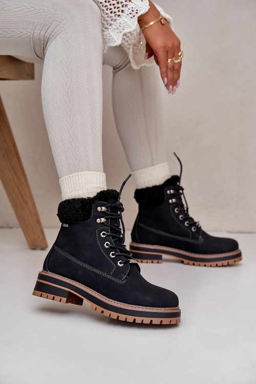 Теплі жіночі черевики Big Star OO274A287 Чорні