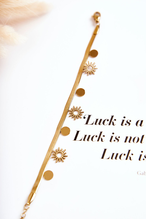 Жіночий регульований сонячний браслет із золотими колесами