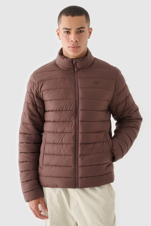 Чоловічий пуховик із синтетичним наповнювачем Коричневий 4F 4FWAW24TDJAM483-80S