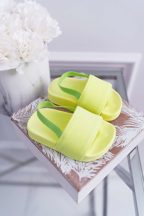 Дитячі шльопанці для дівчинки Brocade Lime Rimia