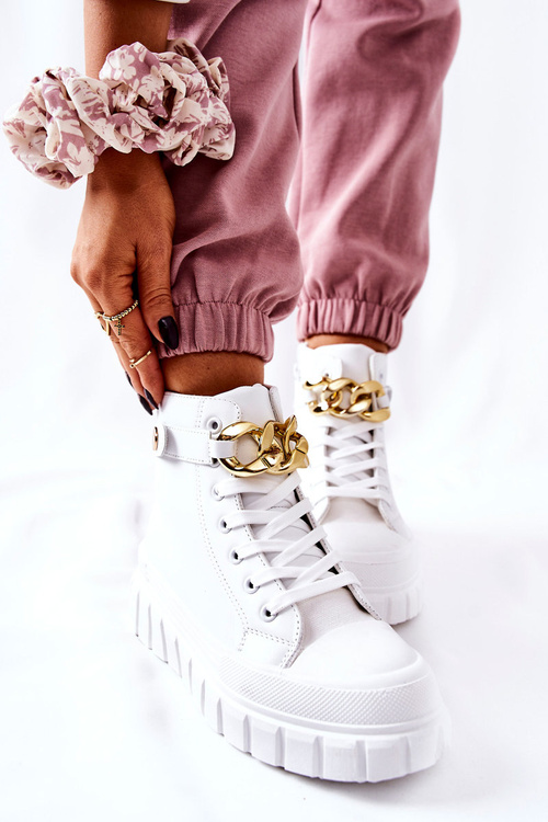 Високі кросівки на платформі Білі підставки