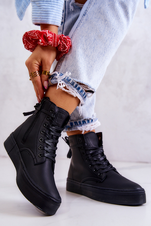 Жіночі високі кросівки BIG STAR II274096 Чорні