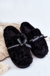 Жіночі хутряні тапочки з бантом Black Ryana