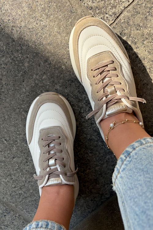 Жіночі Замшеві Кросівки На Платформі Big Star RR274A344 HI-POLY SYSTEM Бежеві