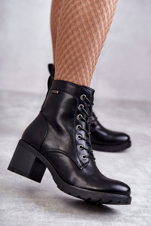 Чоботи жіночі на високих підборах Чорний Dunaff