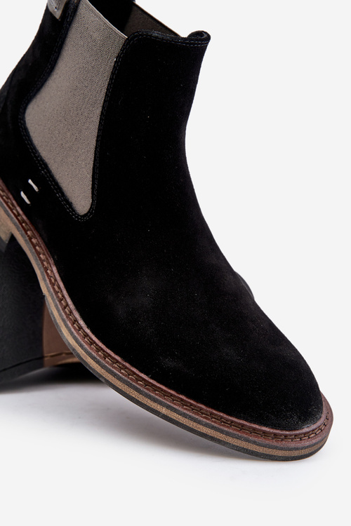 Замшеві черевики челсі чоловічі Big Star OO174154 чорні