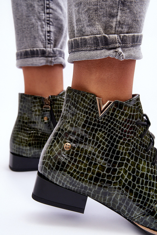 Жіночі шкіряні черевики Maciejka 5743C-09 Зелені