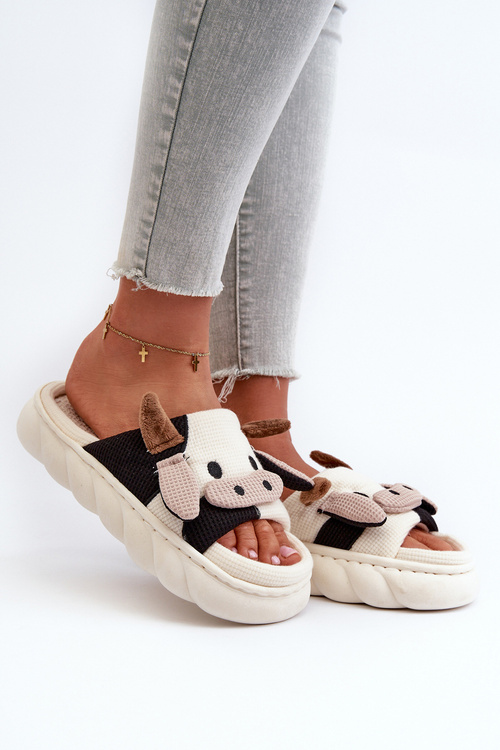 М'які та зручні жіночі тапочки Корівки світло-бежеві Paivessa