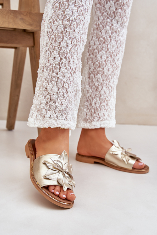 Сандалі З Декором Природна Шкіра Zazoo 3667 Золоті