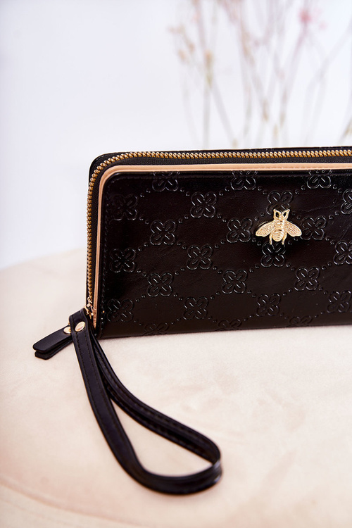 Гаманець жіночий великий з орнаментом Fabio чорний