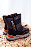 Дитячі утеплювальні високі чоботи чорного кольору