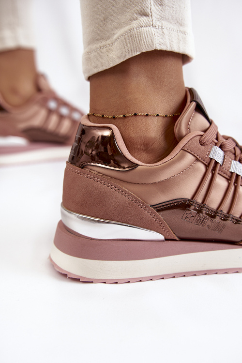 Жіноче модне спортивне взуття Big Star KK274111 Рожевий