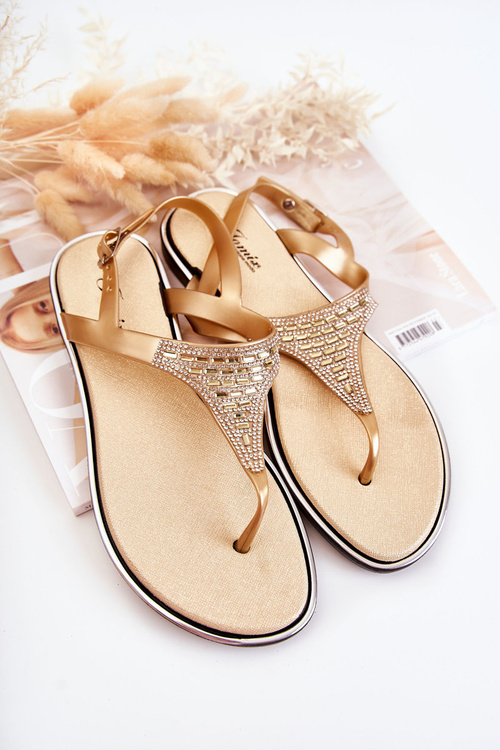 Жіночі босоніжки шльопанці з орнаментом Gold Atlanta