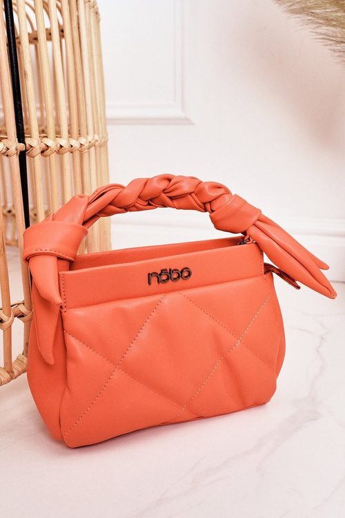 Маленький стьобаний гаманець на ланцюжку NOBO NBAG-K1330 Персиковий