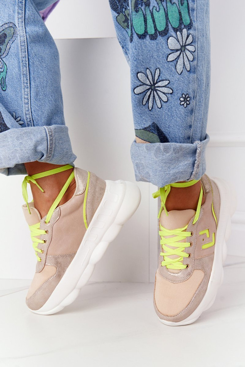 Жіноче спортивне взуття на платформі Lu Boo Beige