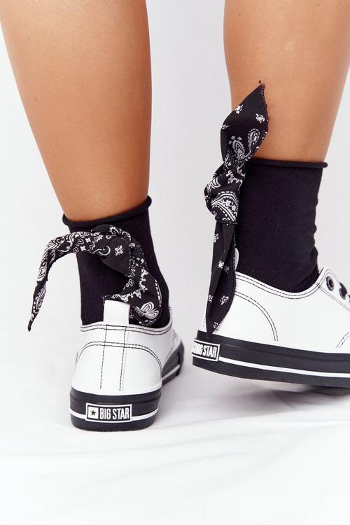 Жіночі шкіряні кросівки BIG STAR HH274147 біло-чорні