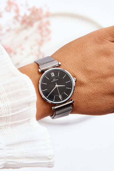 Аналоговий годинник Giorgio&Dario Mesh Bracelet, сріблясто-чорний