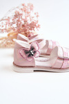 Дитячі босоніжки з метеликом Pink Nicoll