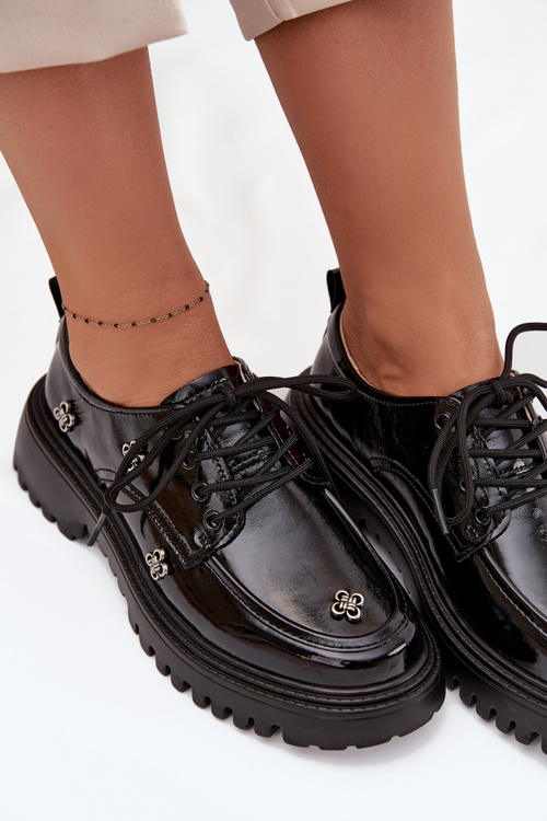 Лаковані шкіряні жіночі туфлі з пряжками Artiker 57C0333 Чорний