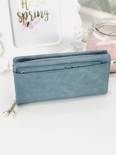 Великий жіночий блакитний гаманець