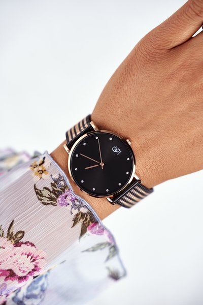 Жіночий годинник GG Luxe Black з браслетом Exquit