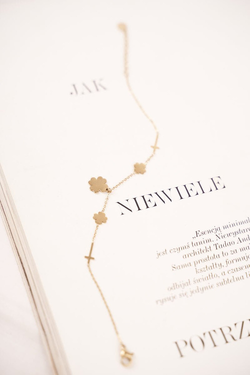 Жіночий браслет Celebrity Gold Clovers Crosses Pray