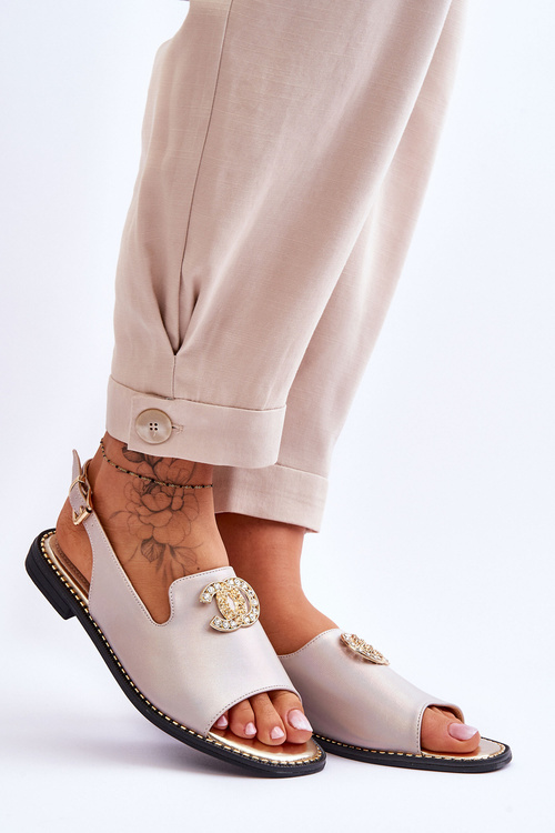 Жіночі босоніжки з декором S.Barski KV-2775-49 Rose Gold