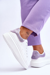 Жіноче спортивне взуття з орнаментом Біло-фіолетовий Delight