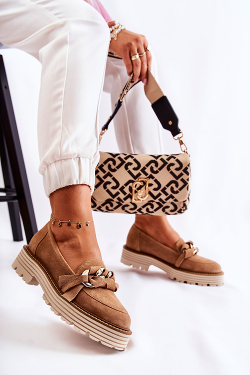 Жіночі замшеві туфлі Laura Messi 2523 Camel